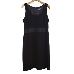 ANN TAYLOR WOMENS SZ 10 BLACK FIT & FLARE CLASSIC DRESS 100% WOOL‎ SLEEVELESS